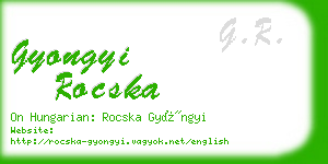 gyongyi rocska business card